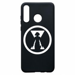 Чехол для Huawei P30 Lite Black Widow logo - PrintSalon