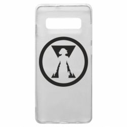 Чехол для Samsung S10+ Black Widow logo - PrintSalon