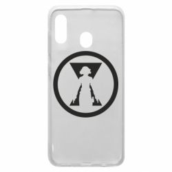 Чехол для Samsung A20 Black Widow logo - PrintSalon