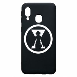 Чехол для Samsung A40 Black Widow logo - PrintSalon