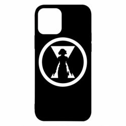 Чехол для iPhone 12 Black Widow logo - PrintSalon