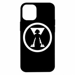 Чехол для iPhone 12 mini Black Widow logo - PrintSalon