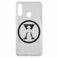 Чехол для Samsung A20s Black Widow logo - PrintSalon