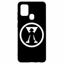 Чехол для Samsung A21s Black Widow logo - PrintSalon