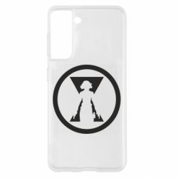 Чехол для Samsung S21 Black Widow logo