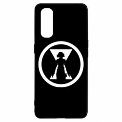Чехол для Oppo Find X2 Black Widow logo - PrintSalon