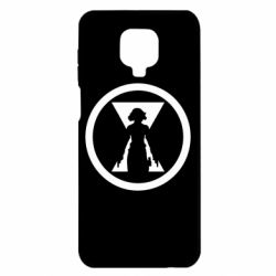 Чехол для Xiaomi Redmi Note 9S/9Pro/9Pro Max Black Widow logo - PrintSalon