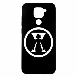 Чехол для Xiaomi Redmi Note 9/Redmi 10X Black Widow logo - PrintSalon