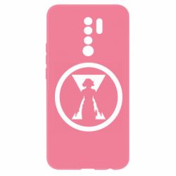 Чехол для Xiaomi Redmi 9 Black Widow logo - PrintSalon