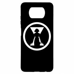 Чехол для Xiaomi Poco X3 Black Widow logo - PrintSalon