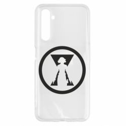 Чехол для Realme 6 Black Widow logo - PrintSalon