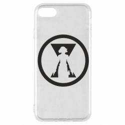 Чехол для iPhone SE 2022 Black Widow logo - PrintSalon