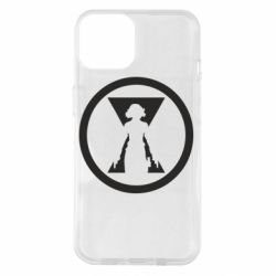 Чехол для iPhone 14 Black Widow logo - PrintSalon