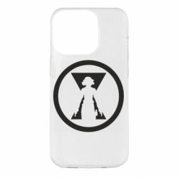 Чехол для iPhone 14 Pro Black Widow logo - PrintSalon