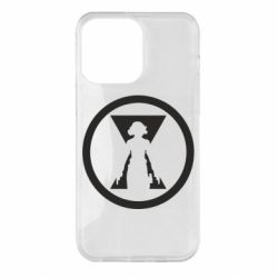 Чехол для iPhone 14 Pro Max Black Widow logo - PrintSalon