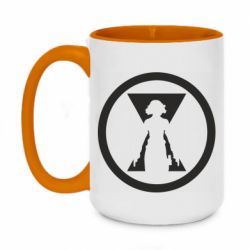 Чашка двухцветная 420ml Black Widow logo