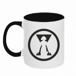 Чашка двухцветная 320ml Black Widow logo - PrintSalon