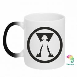 Чашка-хамелеон Black Widow logo