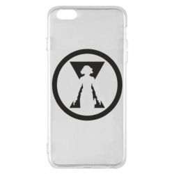 Чехол для iPhone 6 Plus/6S Plus Black Widow logo - PrintSalon