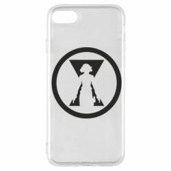 Чехол для iPhone 7 Black Widow logo - PrintSalon
