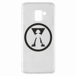 Чехол для Samsung A8+ 2018 Black Widow logo - PrintSalon