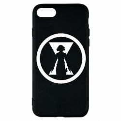 Чехол для iPhone 8 Black Widow logo - PrintSalon