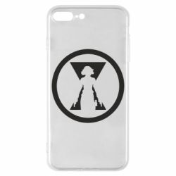 Чехол для iPhone 8 Plus Black Widow logo - PrintSalon