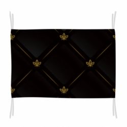 Флаг Black with gold quilted pattern - PrintSalon