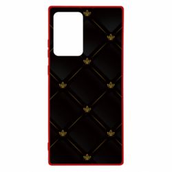Чехол для Samsung Note 20 Ultra Black with gold quilted pattern - PrintSalon