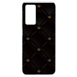 Чехол для Xiaomi Mi 10T/10T Pro Black with gold quilted pattern - PrintSalon
