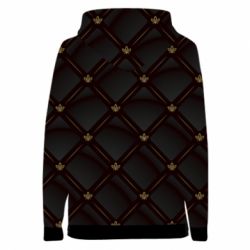 Жіноче 3D худі Black with gold quilted pattern