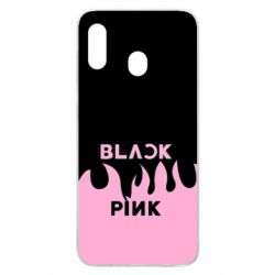 Чехол для Samsung A20 Blackpink pink fire - PrintSalon