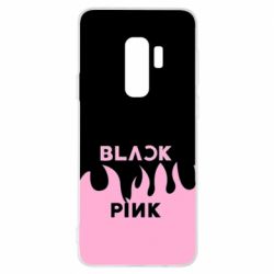 Чехол для Samsung S9+ Blackpink pink fire - PrintSalon