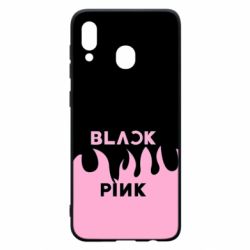 Чехол для Samsung A30 Blackpink pink fire - PrintSalon