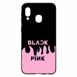 Чехол для Samsung A40 Blackpink pink fire - PrintSalon