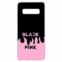 Чехол для Samsung S10+ Blackpink pink fire - PrintSalon