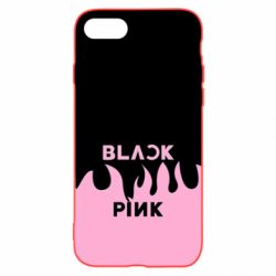 Чехол для iPhone SE 2022 Blackpink pink fire - PrintSalon