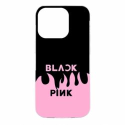 Чехол для iPhone 14 Pro Blackpink pink fire - PrintSalon