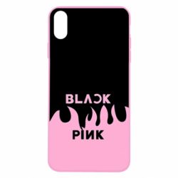 Чехол для iPhone X/Xs Blackpink pink fire - PrintSalon
