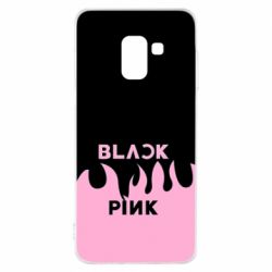 Чехол для Samsung A8 2018 Blackpink pink fire - PrintSalon
