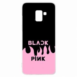 Чехол для Samsung A8+ 2018 Blackpink pink fire - PrintSalon