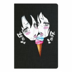 Блокнот Ahegao girl eating ice cream - PrintSalon