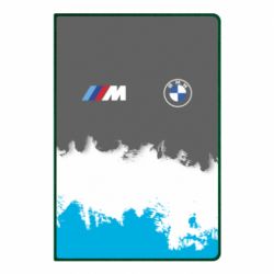 Блокнот BMW logo and gray background - PrintSalon