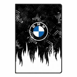 Блокнот BMW logo and grunge background - PrintSalon
