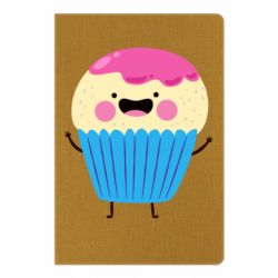 Блокнот Funny cupcake with smile - PrintSalon