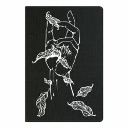 Блокнот Hand with leafs - PrintSalon