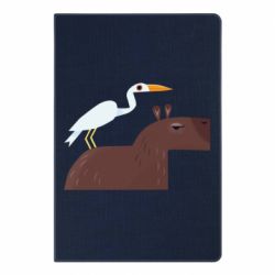 Блокнот Капибара с цаплей