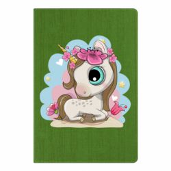 Блокнот Unicorn with flowers - PrintSalon