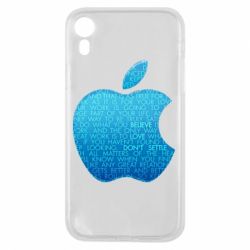 Чехол для iPhone XR Blue Apple - PrintSalon