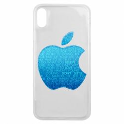 Чехол для iPhone Xs Max Blue Apple
